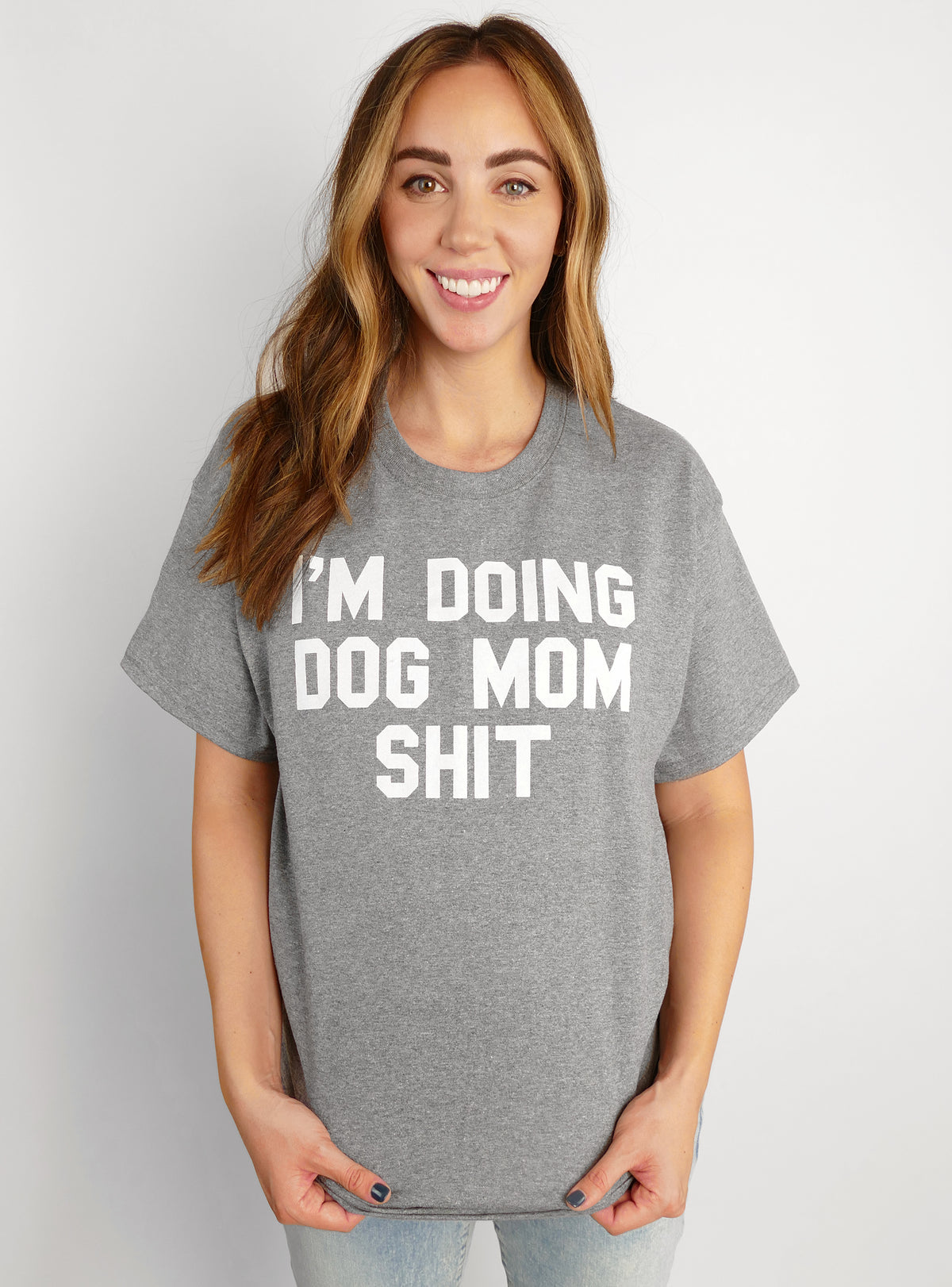 I&#39;m Doing Dog Mom + Frenchie Stuff Matching T-Shirt Set
